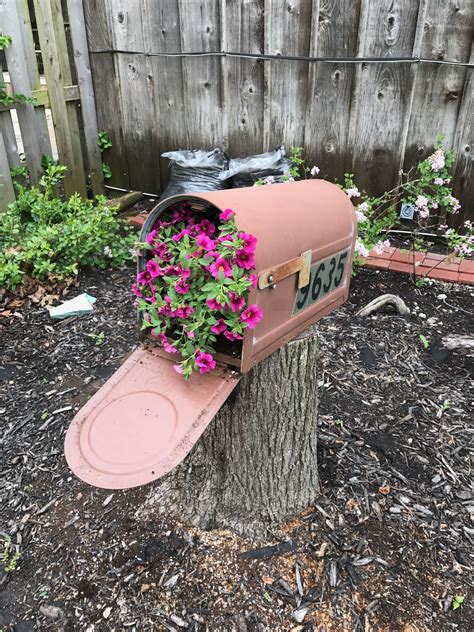 ideas to repurpose metal mai boxes|repainting old mailboxes.